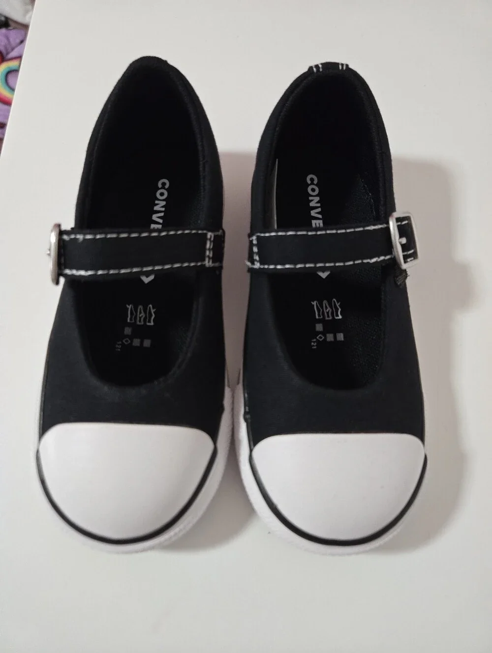 Converse Black Mary Jane Toddler Girl Shoes Brand New - Size 8C
